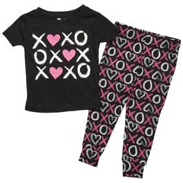 Baby (12-24M) Jaclyn Short Sleeve XOXO Hugs Kisses Hearts PJ Set