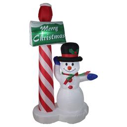 Northlight Seasonal 6ft. Inflatable Snowman With Merry Christmas