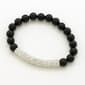 Genuine Hematite Beads & Crystal Bar Stretch Bracelet - image 1