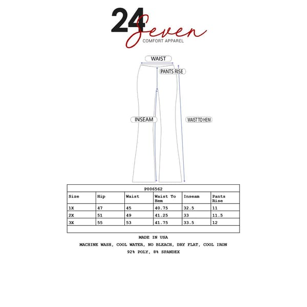 Plus Size 24/7 Comfort Apparel Bell Bottom Sweatpants