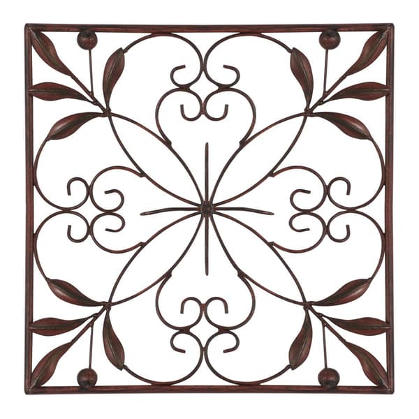 9th & Pike&#174; Rustic Style Square Floral Wall D&#233;cor - Set of 4