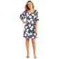 Womens Ruby Rd. Elbow Sleeve Embossed Floral Shift Dress - image 1