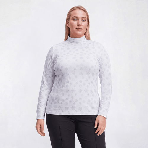 Plus Size Hasting & Smith Icy Snowflakes Tee - image 