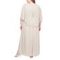 Plus Size SLNY Glitter Mesh Capelet Sleeves Evening Gown - image 2