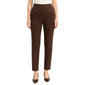 Womens Zac & Rachel Solid Pull On Slim Leg Suede Pants - image 1