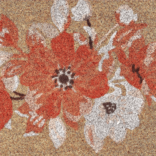 VCNY Home Flowers Shape Outdoor Coir Doormat