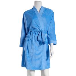 Womens Jasmine Rose Solid Long Sleeve 36 Pique Terry Kimono Robe