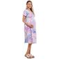 Womens Due Time Short Sleeve V-Neck Midi Maternity Dress -Tie Dye - image 4
