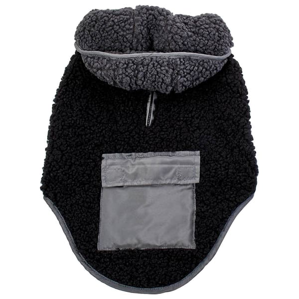 Northpaw Black Color Block Sherpa Pet Hoodie - image 