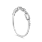 Haus of Brilliance Sterling Silver Diamond Paperclip Band Ring - image 4