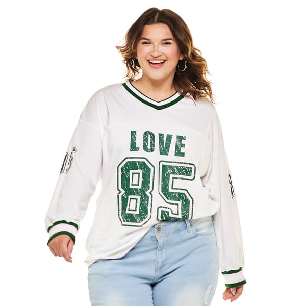 Juniors Jolie & Joy Oversized 85 Sport Jersey Inspired Tee