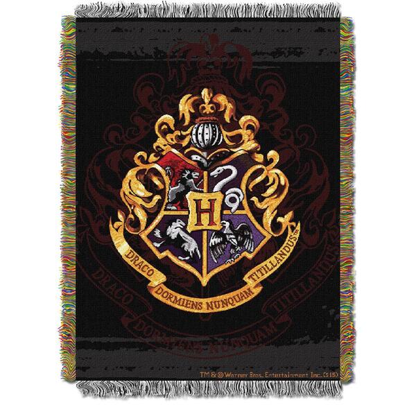 Northwest Harry Potter Hogwarts Decor Woven Tapestry Throw - image 