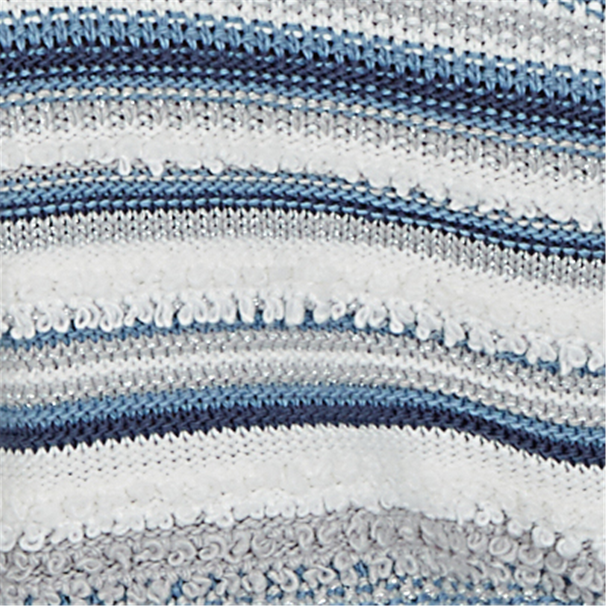 Womens Skye’s the Limit Icy Blue Sparkle Stripe Sweater