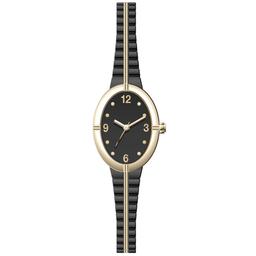 Womens Gold-Tone Black Sunray Dial Watch - 13639G-07-G50