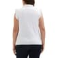 Plus Size Rafaella&#174; Flutter Sleeveless Solid Polo - image 2