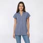 Womens Adrianna Papell Flutter Sleeve Button Front Dot Blouse - image 1