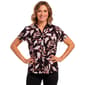 Womens Hasting & Smith Short Sleeve Leaf Crinkle Blouse - image 1