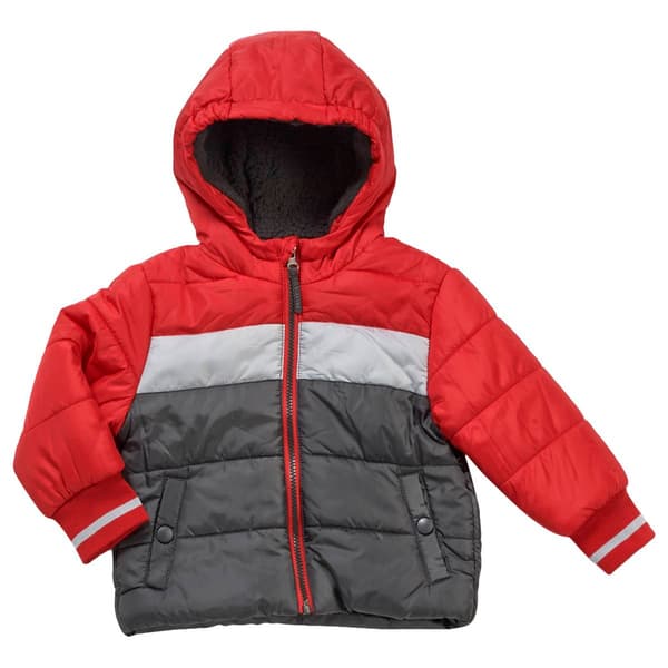p/h9/23 Toddler Boy Rothschild&#40;R&#41; Color Block Puffer Jacket - image 