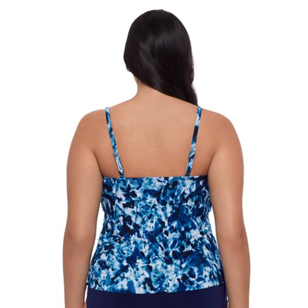 Womens TrimShaper Ronnie Tie Dye Tankini Swim Top