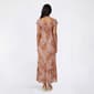 Juniors Pink Rose Floral Gauze Crinkle Maxi Dress- Peach Tile - image 2