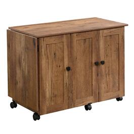 Sauder Select Collection Vintage Oak Sewing And Craft Cart