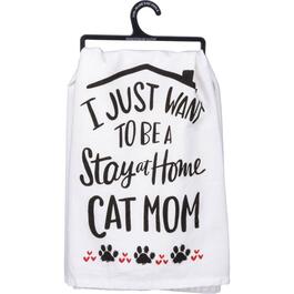 Stay at Home Cat Mom Kitchen Towel