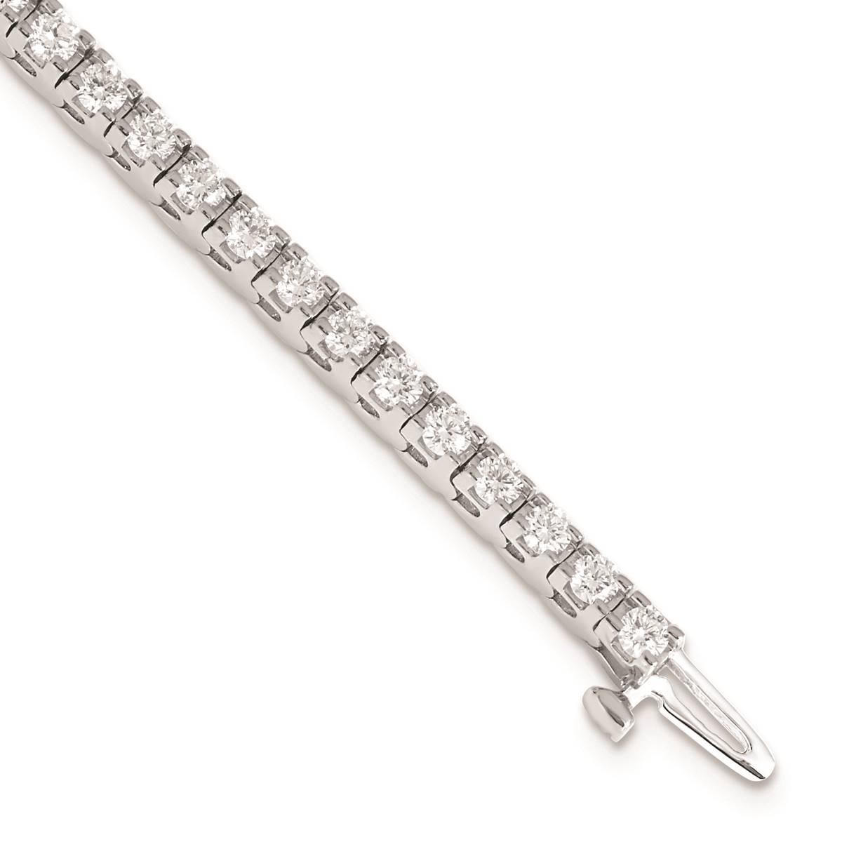 Pure Fire 14kt. White Gold Lab Grown Diamond Tennis Bracelet