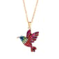 Multi Color Crystal Hummingbird Pendant - image 1