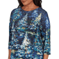 Womens Alfred Dunner Classics Starry Christmas Tree Scene Tee - image 5