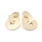 Adrienne Vittadini Gold Hammered Triple Oval Interlock Earrings - image 1