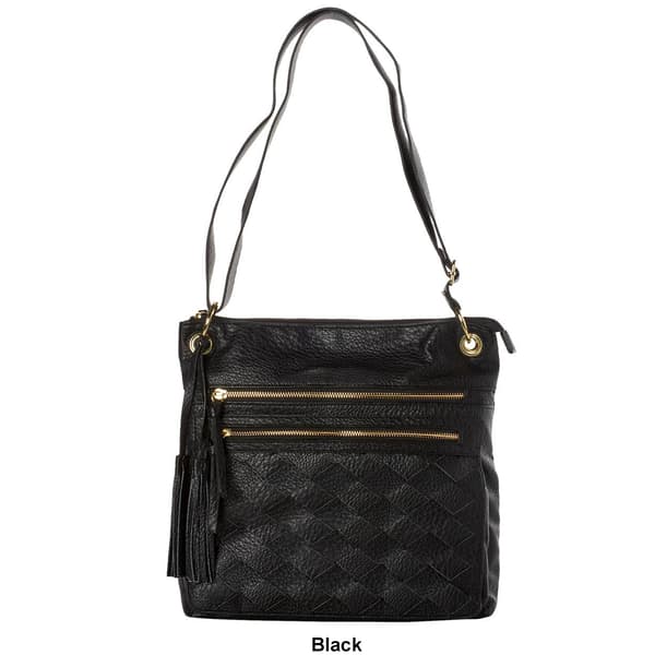 Bueno Woven Panel Large Crossbody