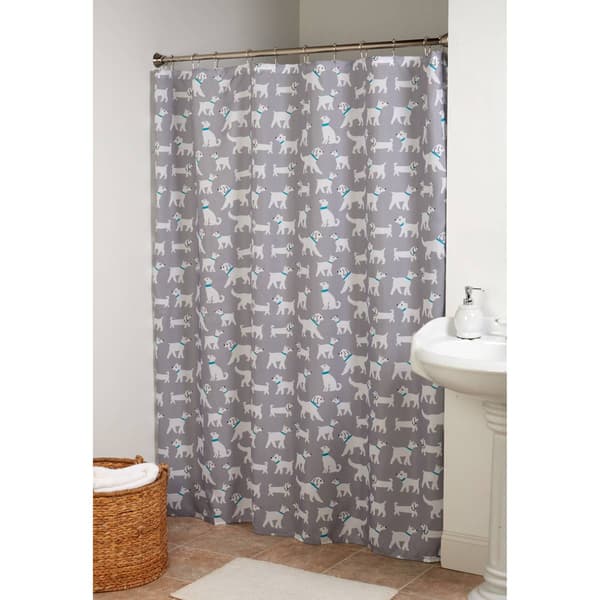 Dog Walk 13pc. Shower Curtain Set - image 