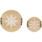 Northlight Round Snowflake Christmas Serving Trays - Set of 2 - image 2