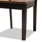 Baxton Studio Nicolette Two-Tone Dark Brown Wood 5pc. Dining Set - image 6