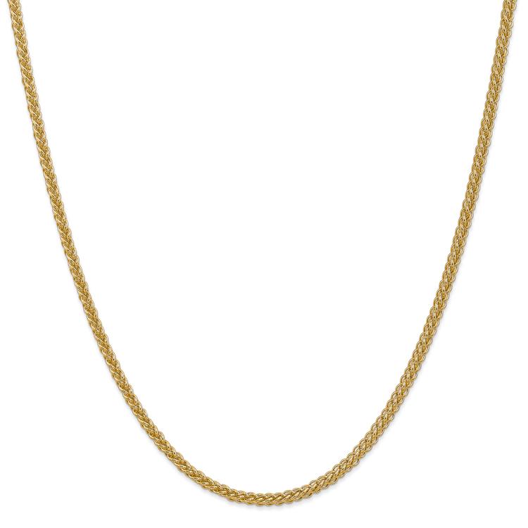 Gold Classics(tm) 2.60mm. 14kt. 3-Wire Wheat Chain Necklace