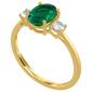 Gemstone Classics&#8482; Oval Created Emerald Gemstone Ring - image 2
