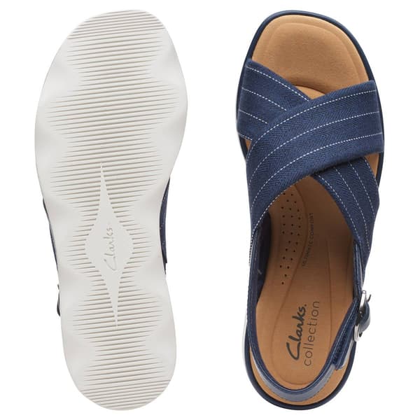 Womens Clarks® Collections Clara Cove Textile Wedge Sandals