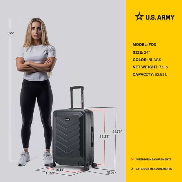 U.S. Army Fox 24in. Spinner Luggage