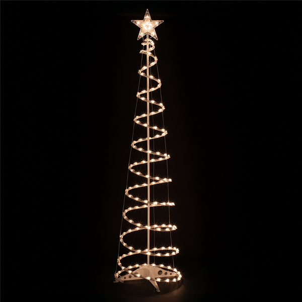 Northlight Lighted Spiral Outdoor Christmas Trees - Set of 2