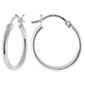 20mm Round Tube Hoop in Fine Silver Plate - image 1