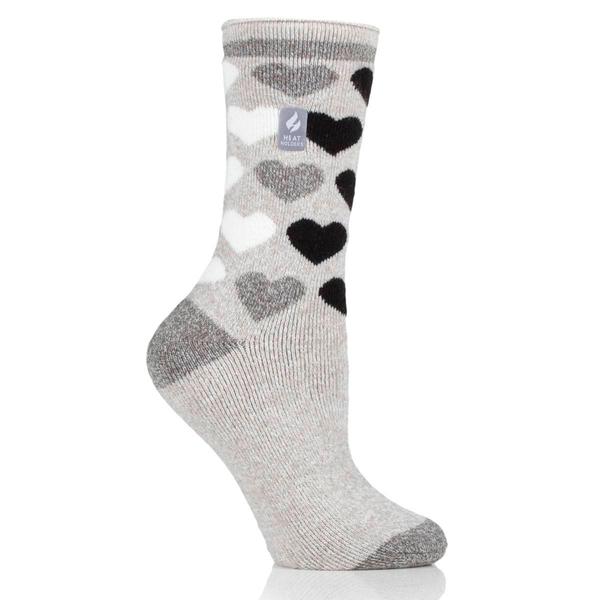 Womens Heat Holder Jennifer LITE(tm) Heart Crew Socks - image 