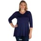 Plus Size 24/7 Comfort Apparel 3/4 Sleeve V-Neck Tunic - image 9
