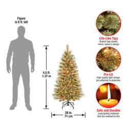 National Tree 4.5ft. Arcadia Pine Cashmere Tree w/ 100 Lights
