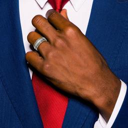 Mens Endless Affection™ 8mm Grooved Satin Edge Wedding Band