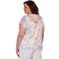 Plus Size Hearts of Palm Fun in the Sun Cap Sleeve Eyelet Blouse - image 1