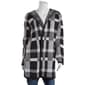 Womens Love Ever After Long Sleeve Replaid Hooded Cardigan - image 1