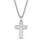 Mens Lynx 1/2ctw. Lab-Grown Diamond Cross Necklace-LGM0026P50SIL - image 4