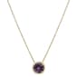 Gold Plated Lab Grown Alexandrite Center Stone Pendant Necklace - image 1