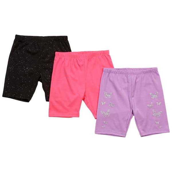 Girls (4-6x) Insta Girl(R) 3pk. Butterflies Bike Shorts