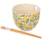 Home Essentials Lemon Garden Noodle Bowl with Chopsticks - image 4